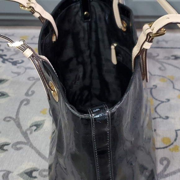 Michael Kors Black Patent Tote and Estee Lauder Bag⚜️🖤⚜️ - Picture 6 of 13